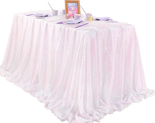 Iridescent white sequin - iridescent,
