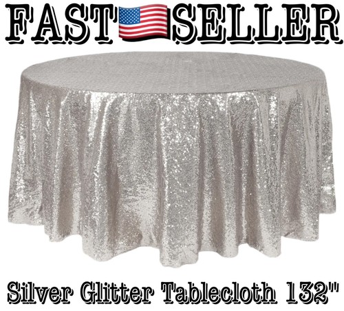 Silver glitter 132 - glitter, 132''
