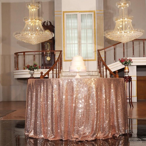 Rose gold sequin - sequin, tablecloth