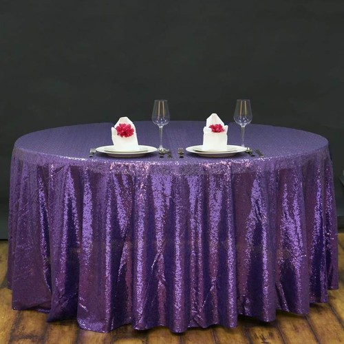 120 purple sequin round - purple,