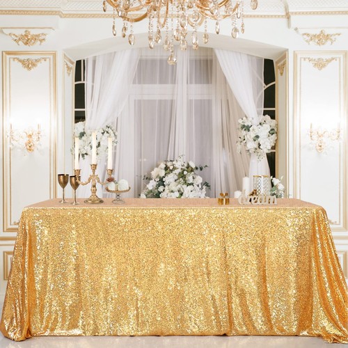 Sparkly drape tablecloth gold - sparkly,