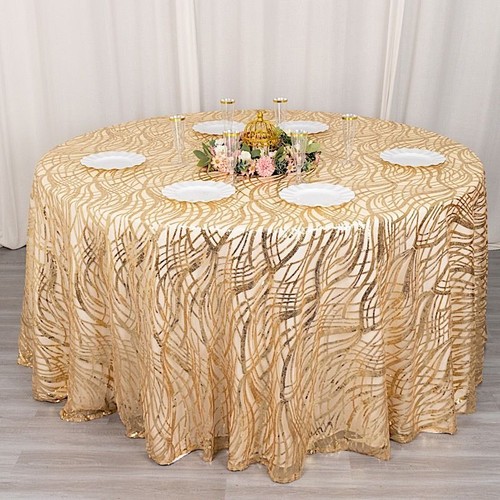120 champagne mesh round - champagne,