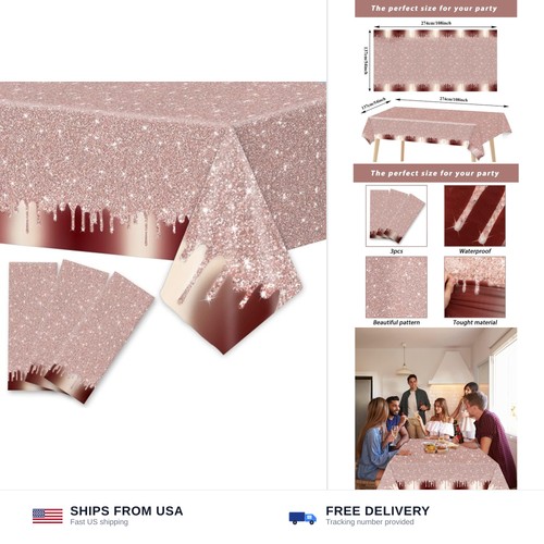 3pc pink rose gold sequin - 3pc,
