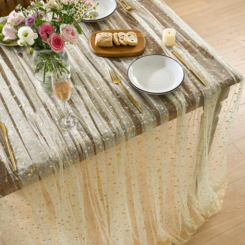 Beige gold star gauze - beige,
